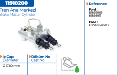 Цилиндр тормозной главный Ford, New Holland 81869963/11910200