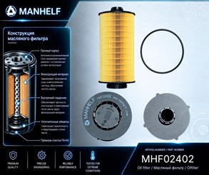 Фильтр масляный Iveco Stralis  Euro6 5801415504 (премиум очистка F9+HV)