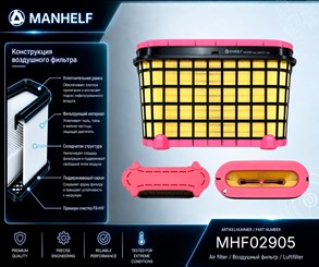 Фильтр воздушный (премиум очистка F9+HV) H=295 Mercedes Antos/Arocs A0040949204