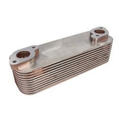 Масляный радиатор MAN мотор D2066 D2676 (L=250, B=78, H=81.3 мм, 11 ребер)