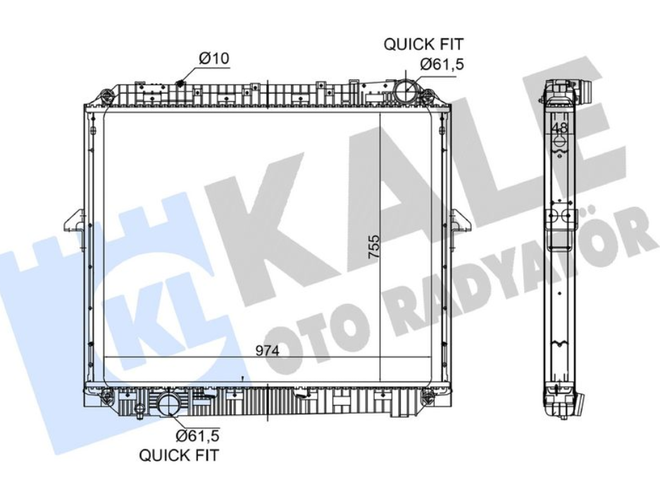 Радиатор охлаждения MB Actros MP4 A9615001200, артикул: 362880 по ...