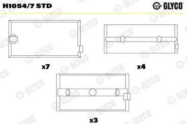 Вкладыши коренные к-т STD HL7 \RVI R/AE 310/340/385/420